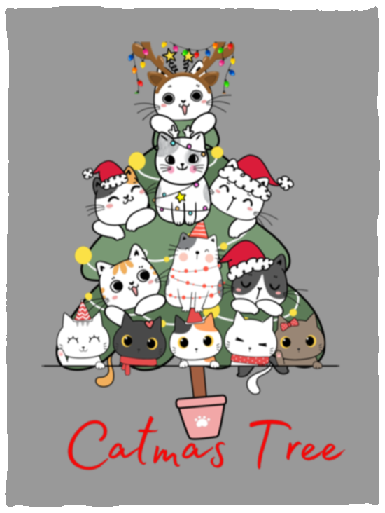 CATMAS TREE Cozy Plush Fleece Blanket -