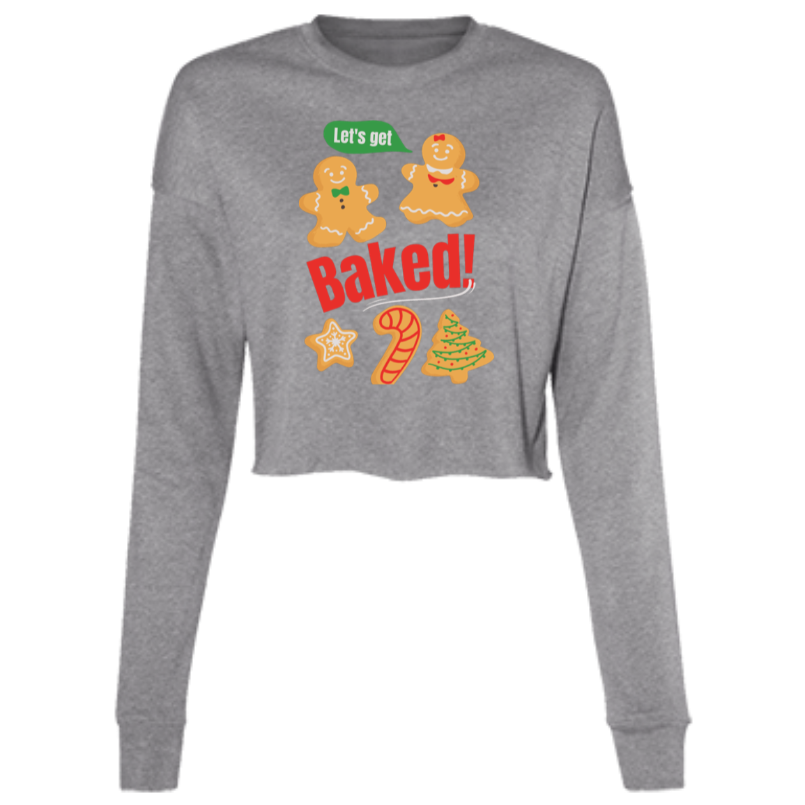 Let's get baked! Ladies' Cropped Fleece Crew