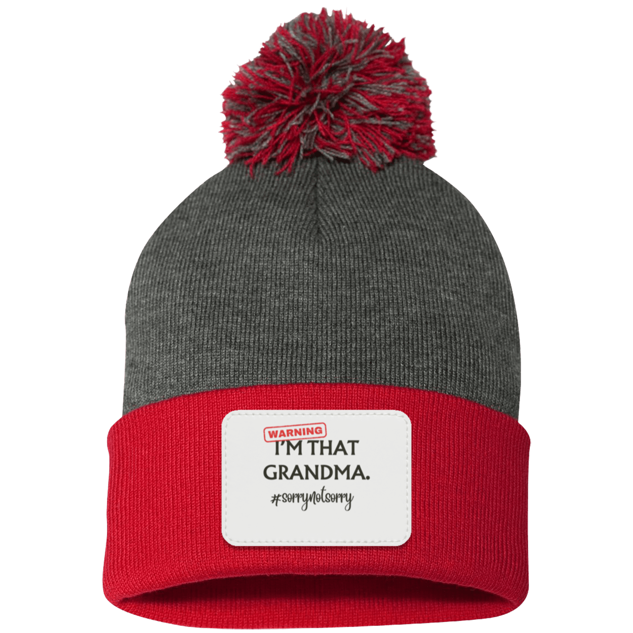 I’M THAT GRANDMA. Pom Pom Knit Cap - Patch