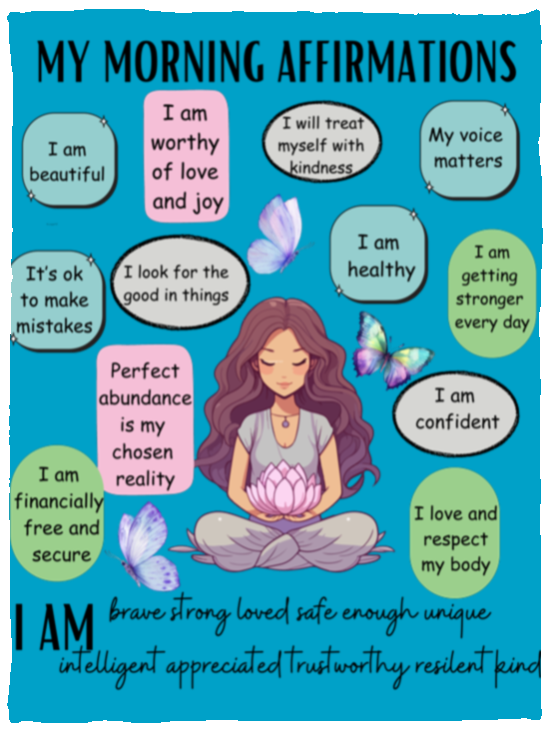 MY MORNING AFFIRMATIONS Cozy Plush Fleece Blanket - 30x40