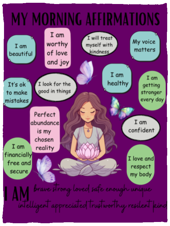 MY MORNING AFFIRMATIONS Cozy Plush Fleece Blanket - 30x40