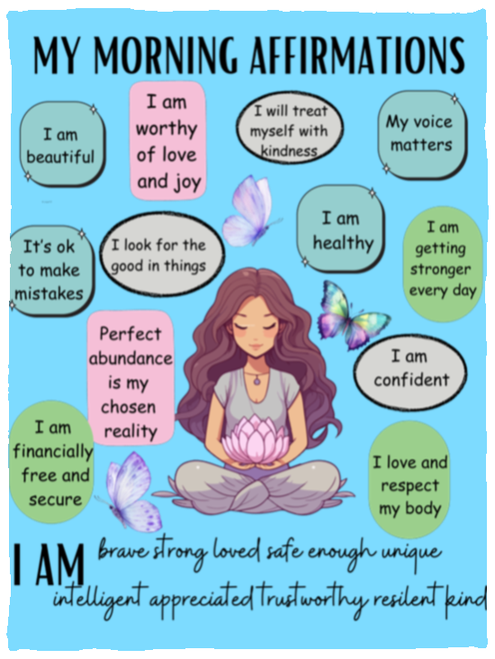 MY MORNING AFFIRMATIONS Cozy Plush Fleece Blanket - 30x40