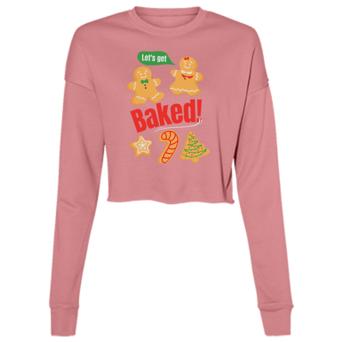 Let's get baked! Ladies' Cropped Fleece Crew