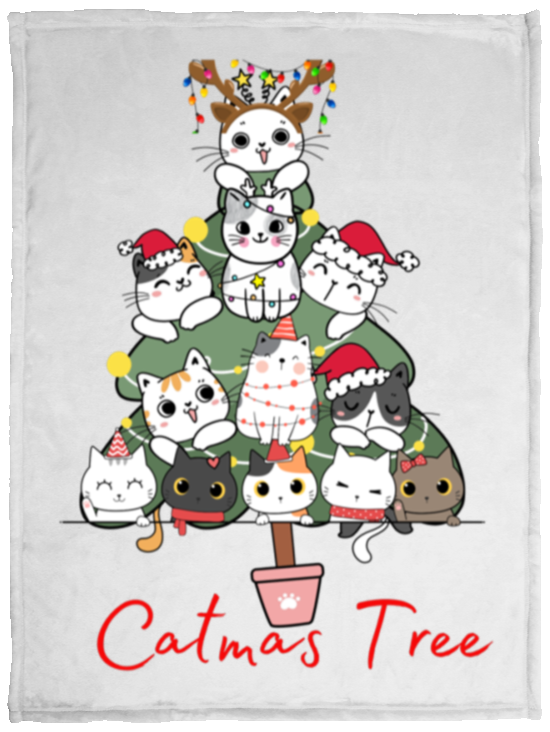 CATMAS TREE Cozy Plush Fleece Blanket -