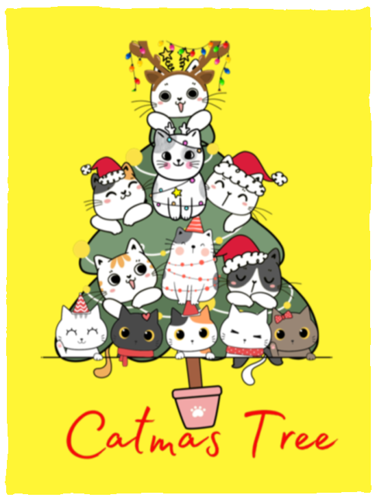 CATMAS TREE Cozy Plush Fleece Blanket -