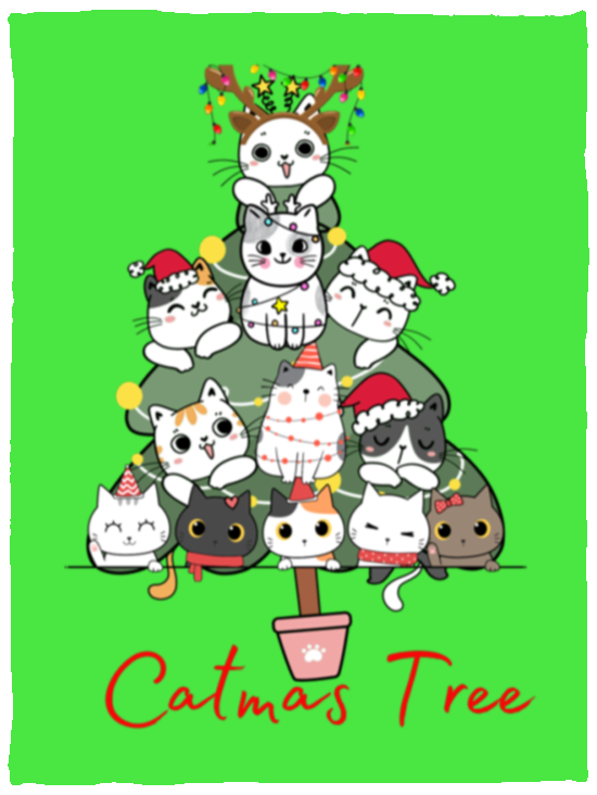 CATMAS TREE Cozy Plush Fleece Blanket -