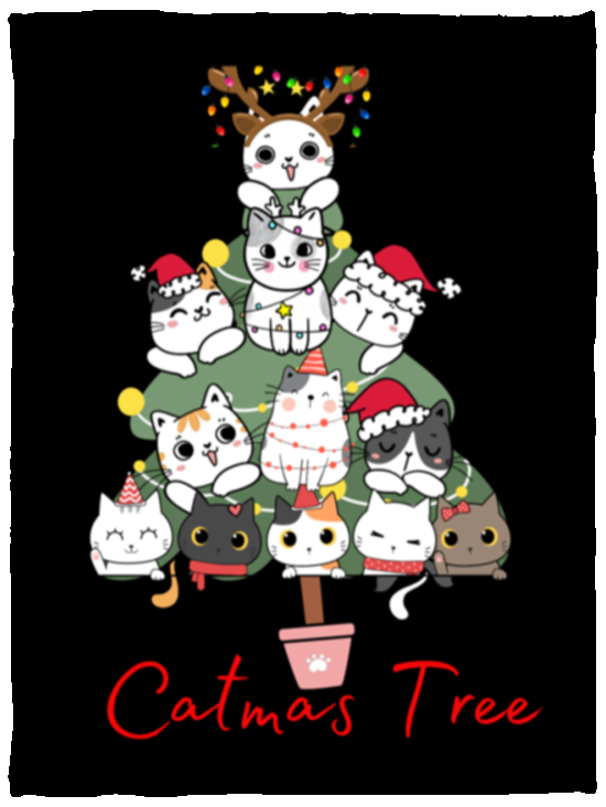 CATMAS TREE Cozy Plush Fleece Blanket -