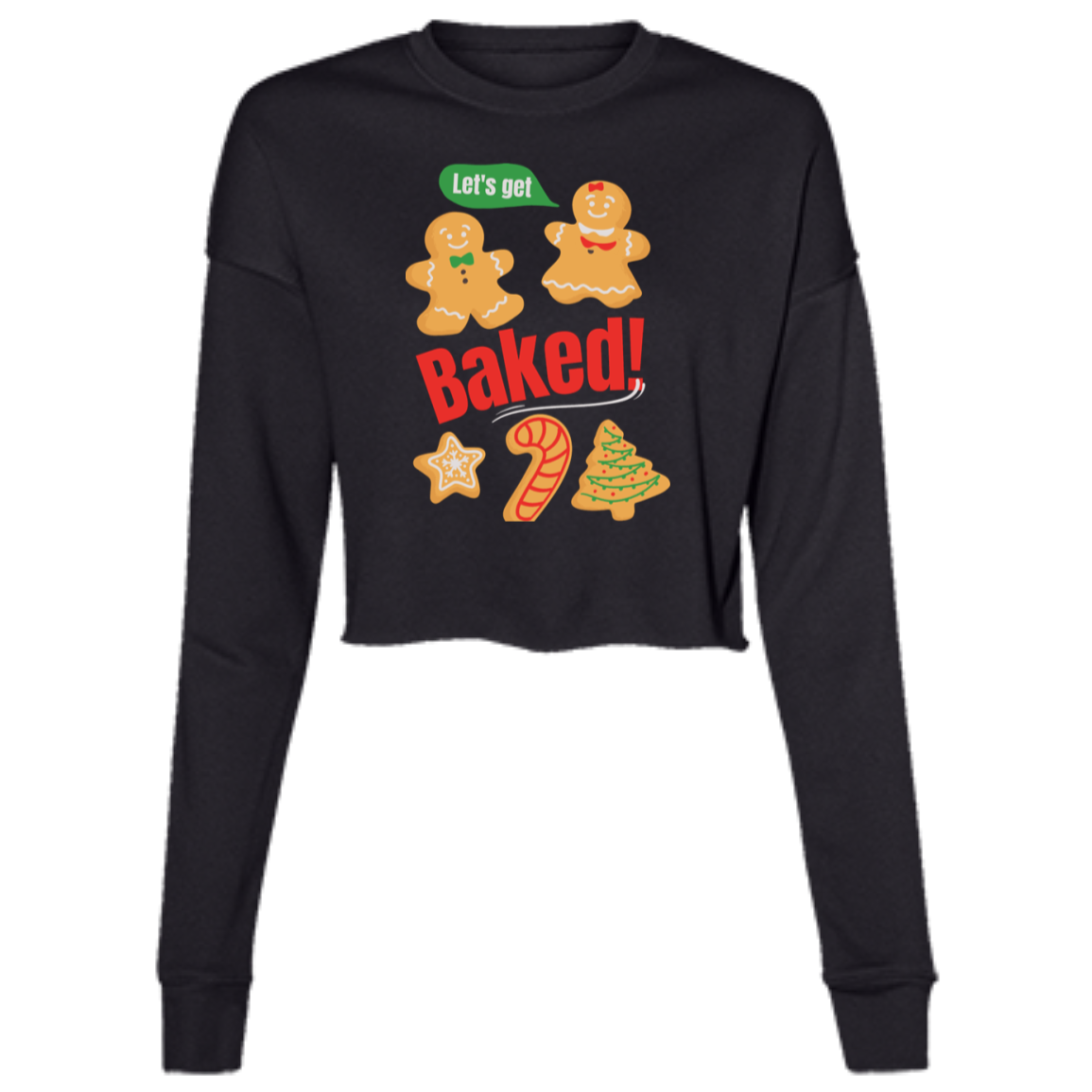 Let's get baked! Ladies' Cropped Fleece Crew