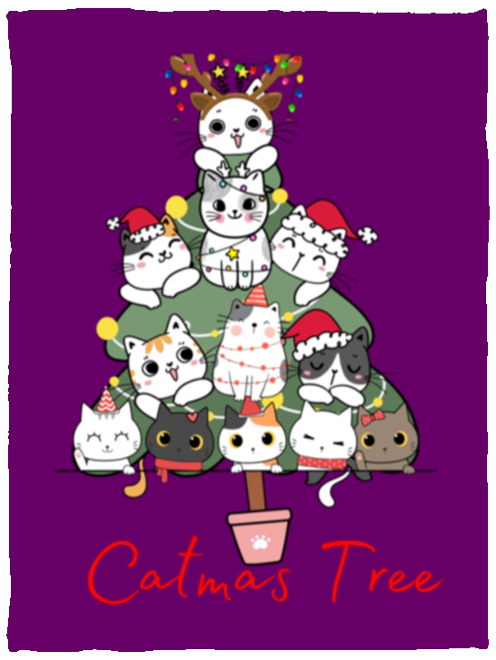 CATMAS TREE Cozy Plush Fleece Blanket -