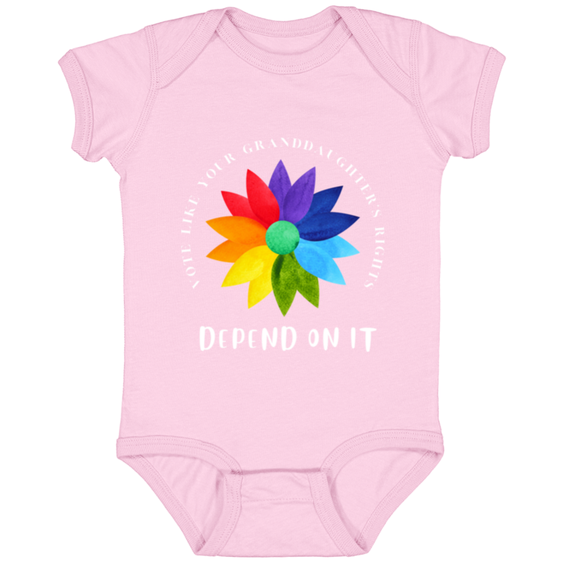 VOTE like your granddaughter’s rights DEPENDS ON IT Infant Fine Jersey Bodysuit