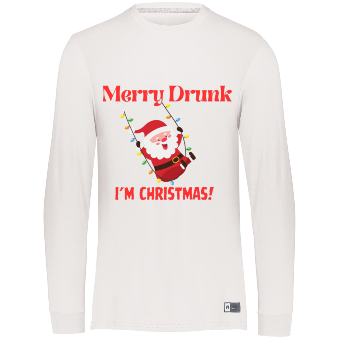 Merry Drunk I'm Christmas Essential Dri-Power Long Sleeve Tee