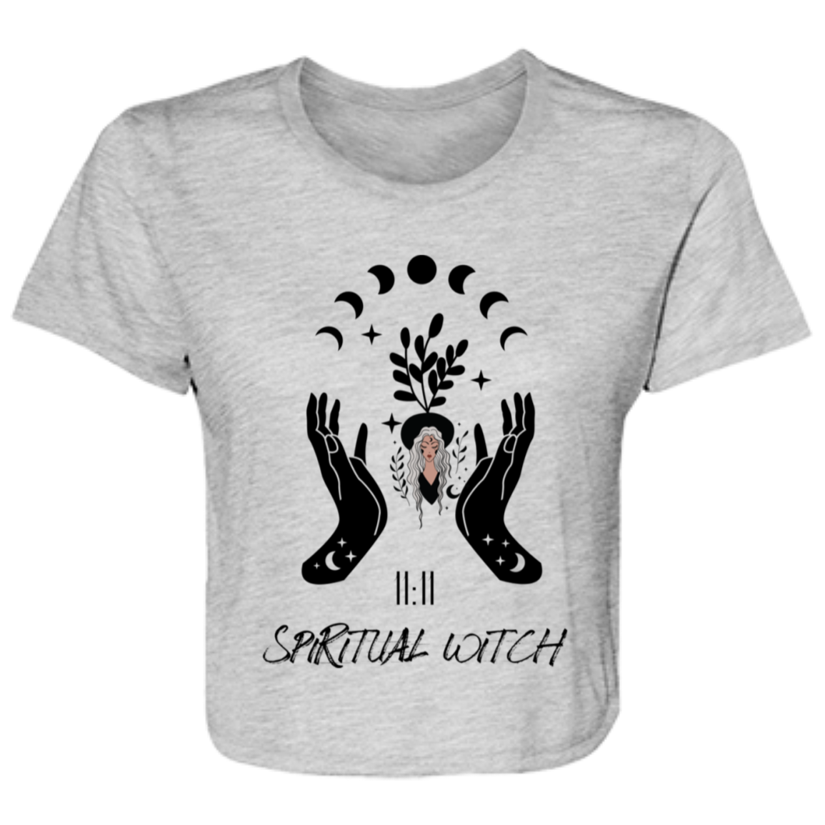 SPIRITUAL WITCH (T Shirt) Ladies' Flowy Cropped Tee