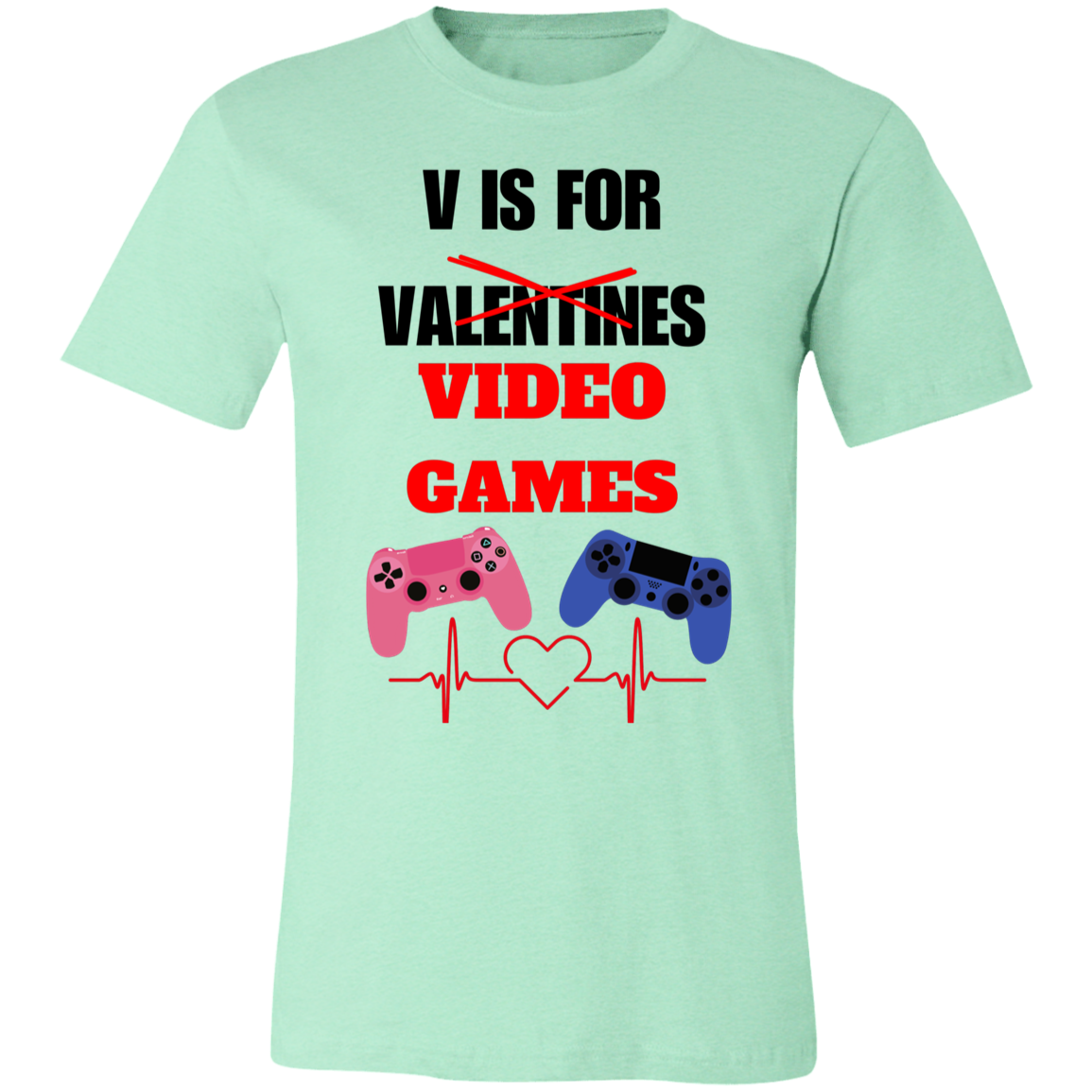 V IS FOR VALENTINES  Unisex Jersey Short-Sleeve T-Shirt