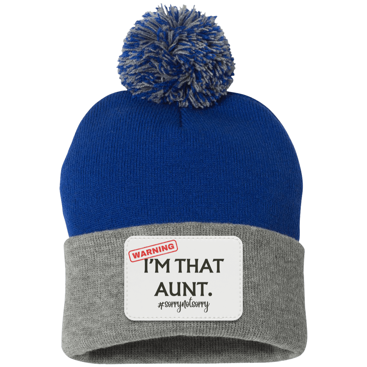 I’M THAT AUNT. Pom Pom Knit Cap - Patch