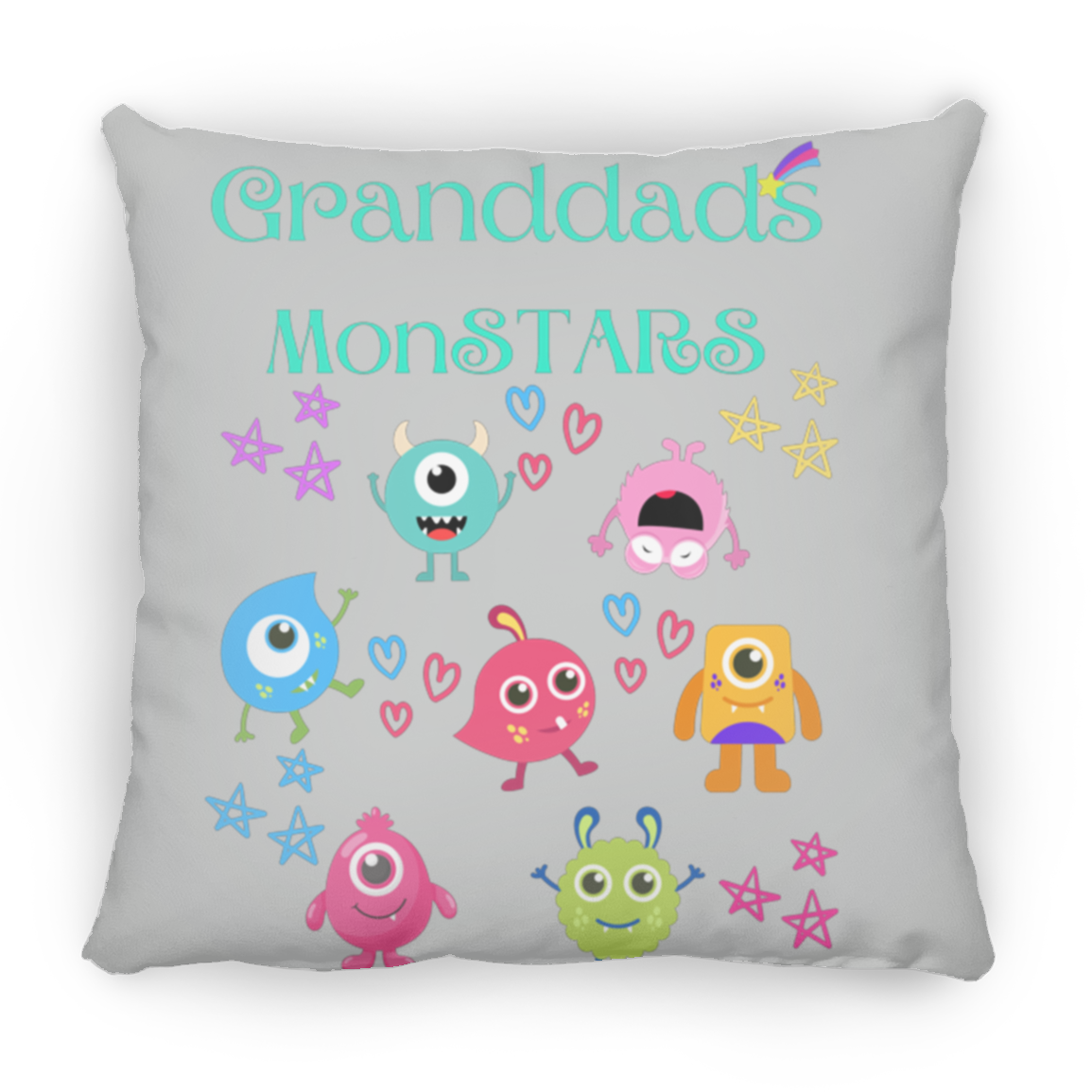Granddads MonSTARS Small Square Pillow
