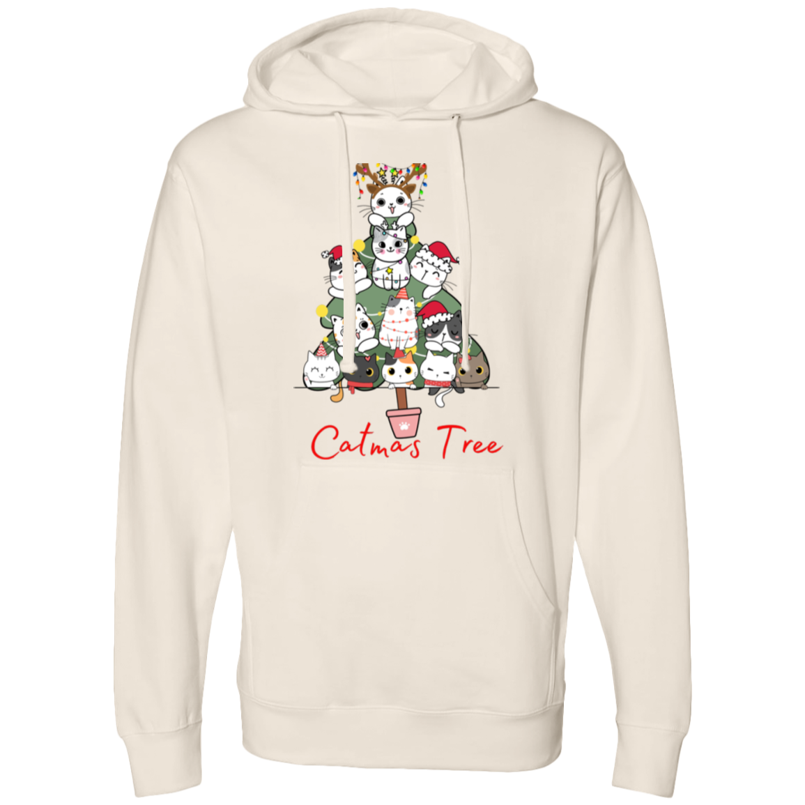 CatMas Tree for Crazy Cat Lady Hooded Sweatshirt
