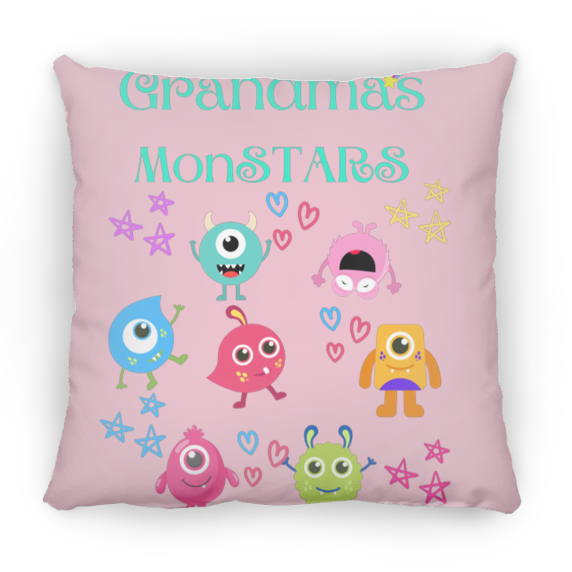 Grandma's MonSTARS  Small Square Pillow